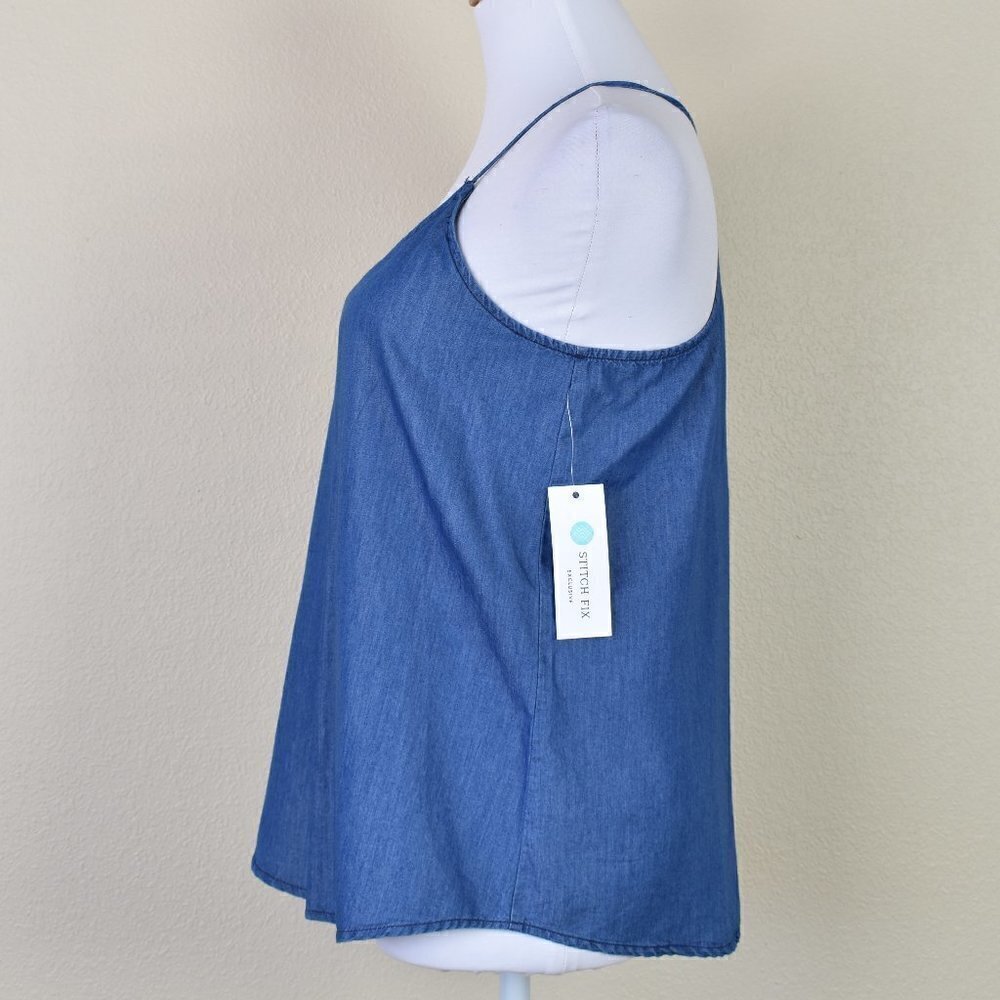Stitch Fix Your Story Klare Chambray Tank Top NEW XS - Picture 5 of 8